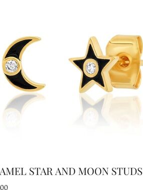 New Anthropologie x Tai Star and Moon Mismatched Enamel Studs